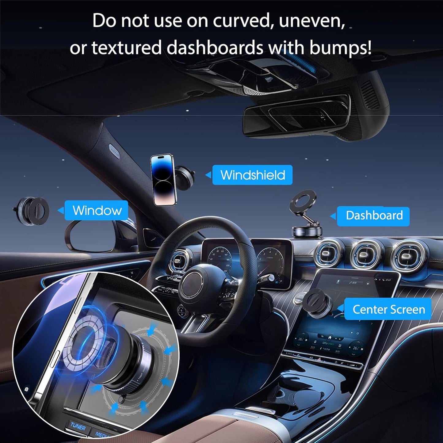 Magnet Hold | Soporte para Celular con Ventosa